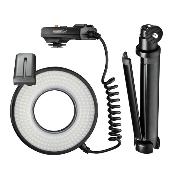 Walimex pro Macro LED Ringlicht mit Ministativ