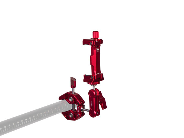 SIRUI MA-GR Crab Clamp mit Magic Arm und Smartphone Halterung Rot Aluminium